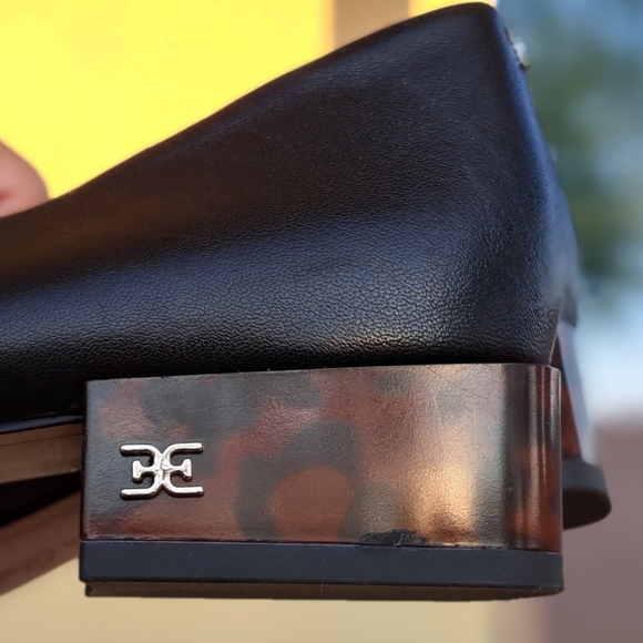 Sam Edelman loafer type shoe turquoise heel - Picture 6 of 6